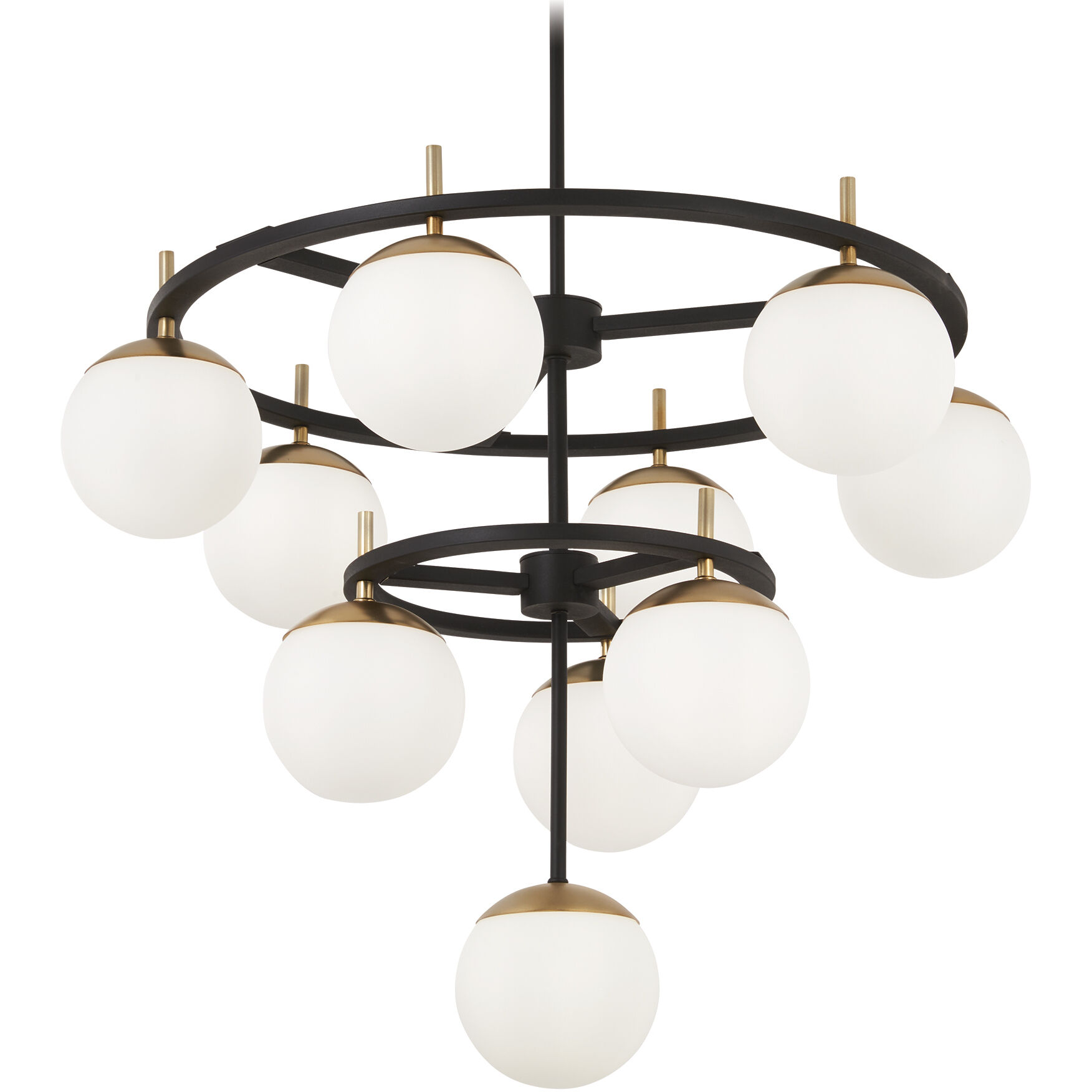 Alluria 10 Light 30 inch Weathered Black W/Autumn Gold Chandelier Ceiling Light