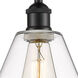 Edison Cindyrella LED 6 inch Matte Black Mini Pendant Ceiling Light