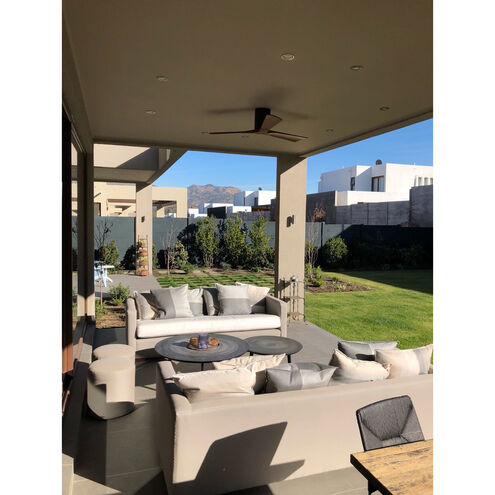 Atlas Irene-3H 52 inch Textured Bronze with Walnut Tone Blades Ceiling Mount Paddle Fan, Flush Mounted