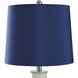 Signature 26.75 inch 60 watt Cream and Blue Table Lamp Portable Light