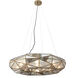 Geo-Gem 8 Light 35.5 inch Brass Antique Chandelier Ceiling Light