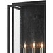 Wright 3 Light 32.5 inch Midnight Black Outdoor Wall Sconce, Large
