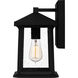 Satterfield 1 Light 13 inch Matte Black Outdoor Wall Lantern