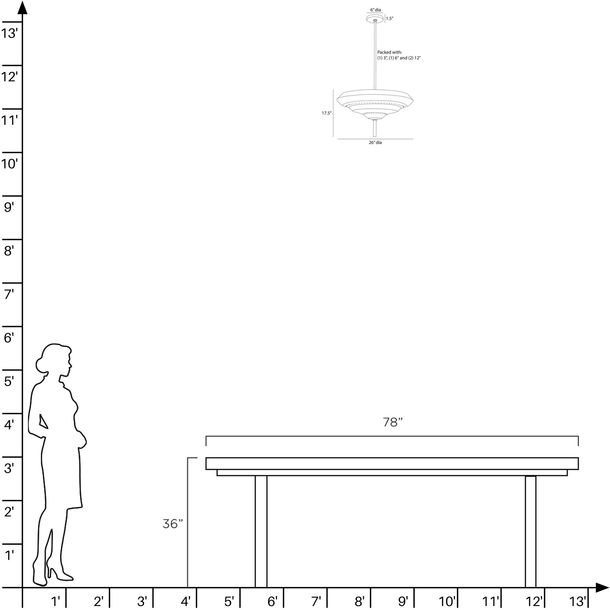 Istanbul 2 Light 26 inch Antique Brass Semi-Flush Mount Ceiling Light