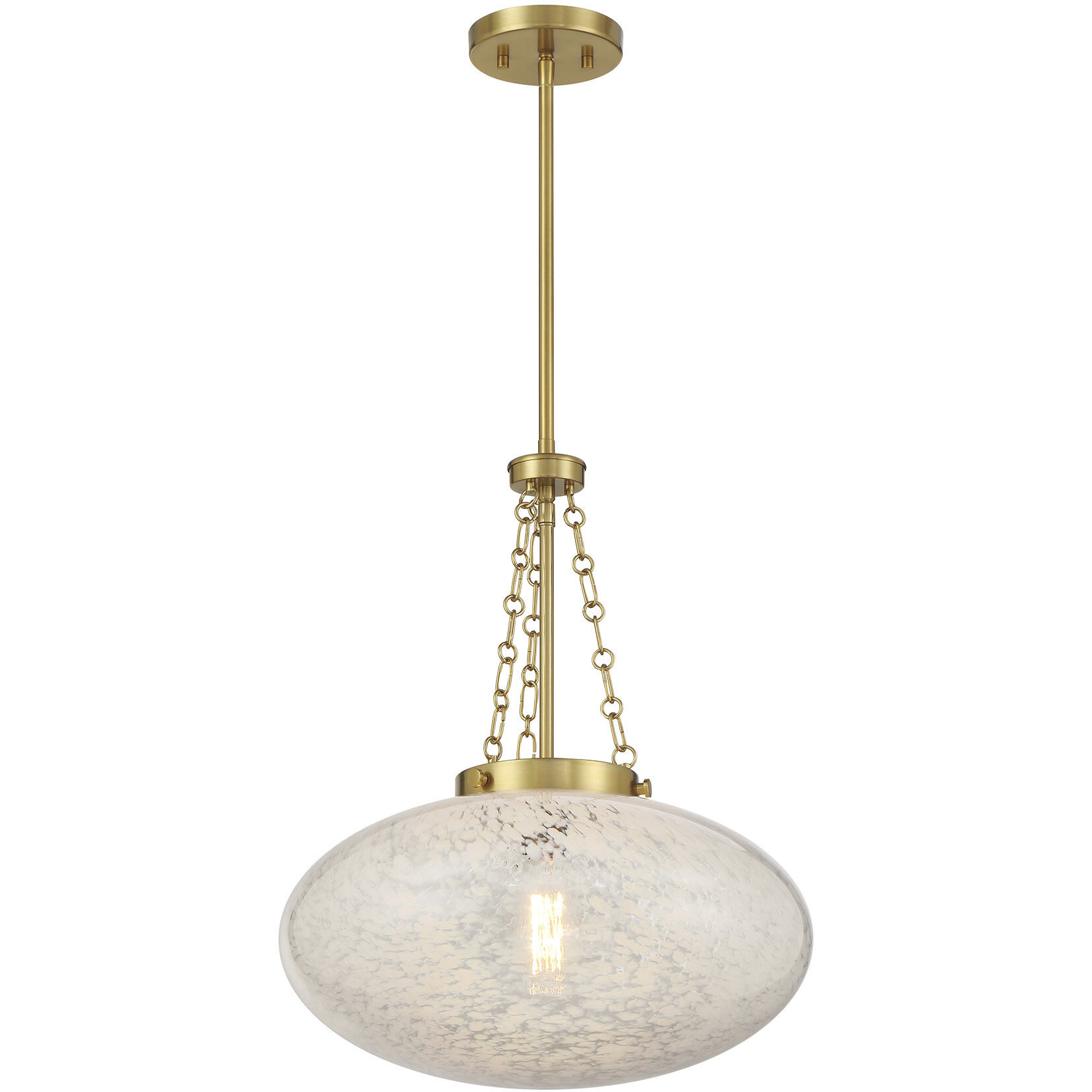 Willow 1 Light 16.5 inch Warm Brass Pendant Ceiling Light