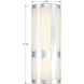 Royston Bath Sconce Wall Light in Polished Chrome