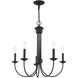 Estate 5 Light 25 inch Black Chandelier Ceiling Light