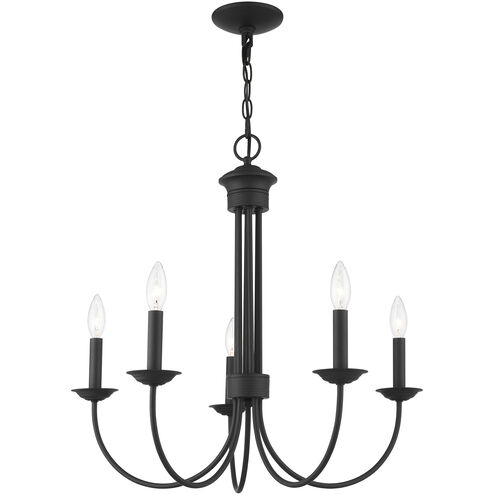 Estate 5 Light 25 inch Black Chandelier Ceiling Light