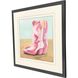 Cowboy Barbee Pink and Turquoise and Rust Framed Art, Propac