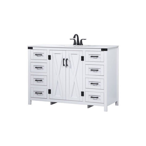 Grant 48 X 19 X 34 inch White Vanity Sink Set