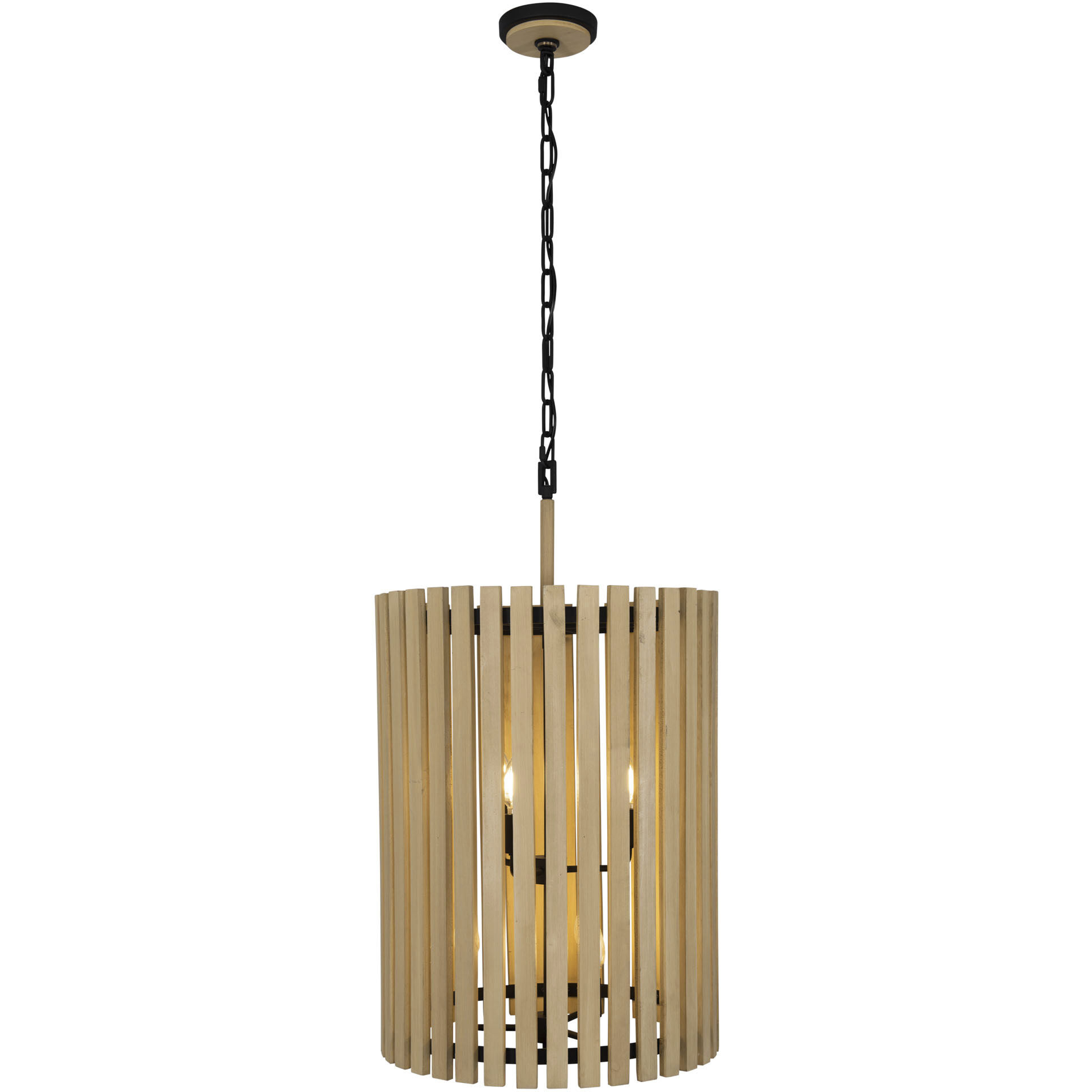 Suratto 6 Light 18 inch Matte Black and Honey Blonde Foyer Pendant Ceiling Light in Matte Black/Honey Blonde