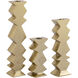 Zig Zag 12 X 2.5 inch Taper Candleholder, Set of 3