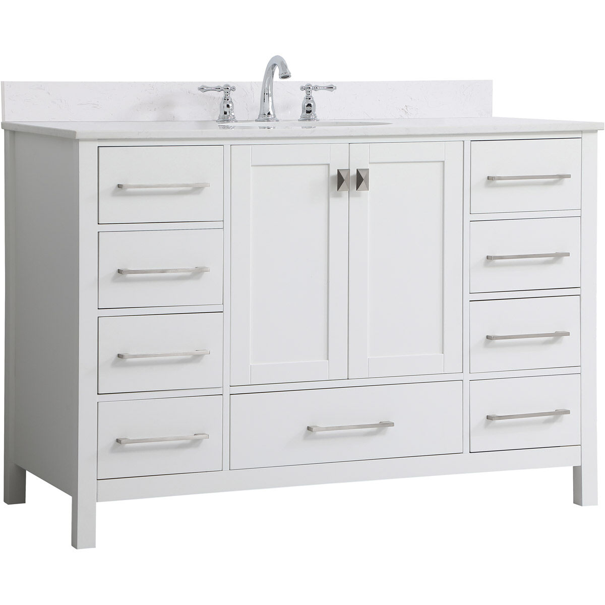 Irene 48 X 22 X 34 inch White Vanity Sink Set
