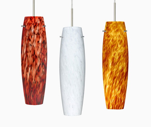 Tu Tu 1 Light Satin Nickel Stem Pendant Ceiling Light