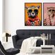 Animals Collection Flat Black Floater Frame Canvas