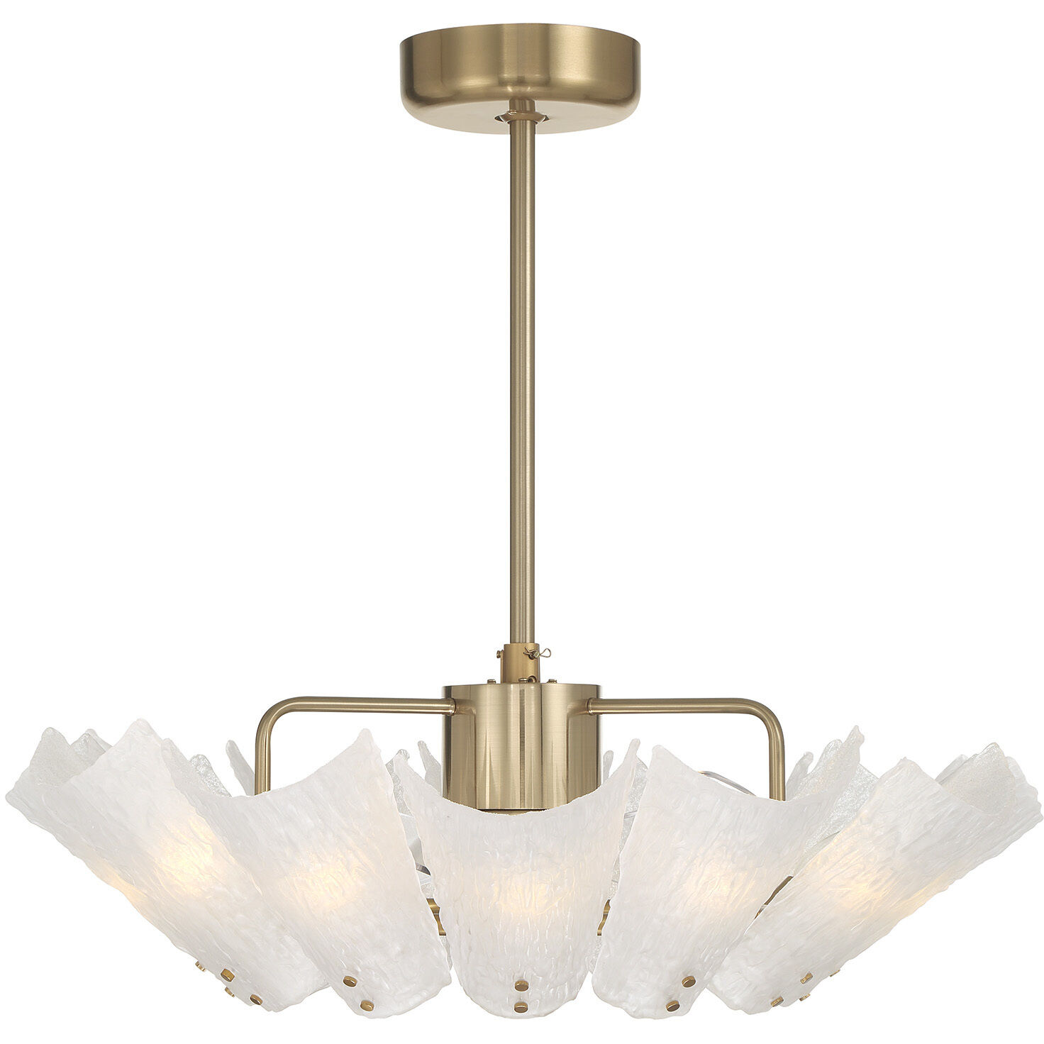 Celina 16 inch Noble Brass with Clear Blades Fan D'Lier