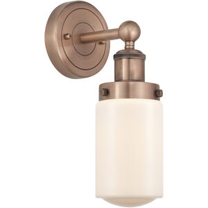 Dover 1 Light 6.5 inch Antique Copper and Matte White Sconce Wall Light