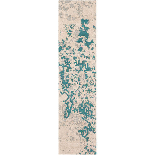 Egypt 96 X 24 inch Khaki/Bright Blue/Medium Gray Rugs, Runner
