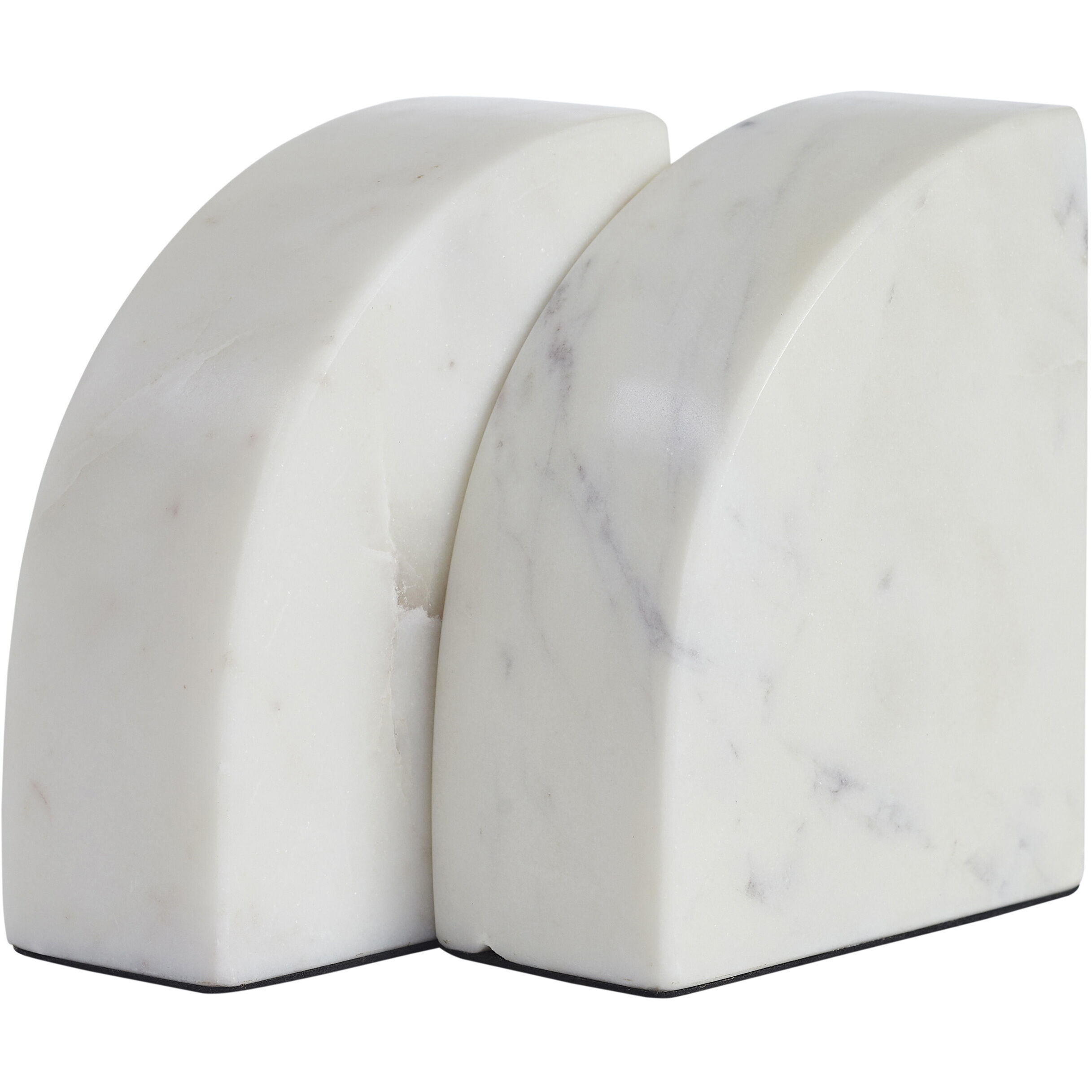 Carvella 1.97 inch White Marble Bookends, Set of 2