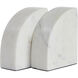 Carvella 1.97 inch White Marble Bookends, Set of 2