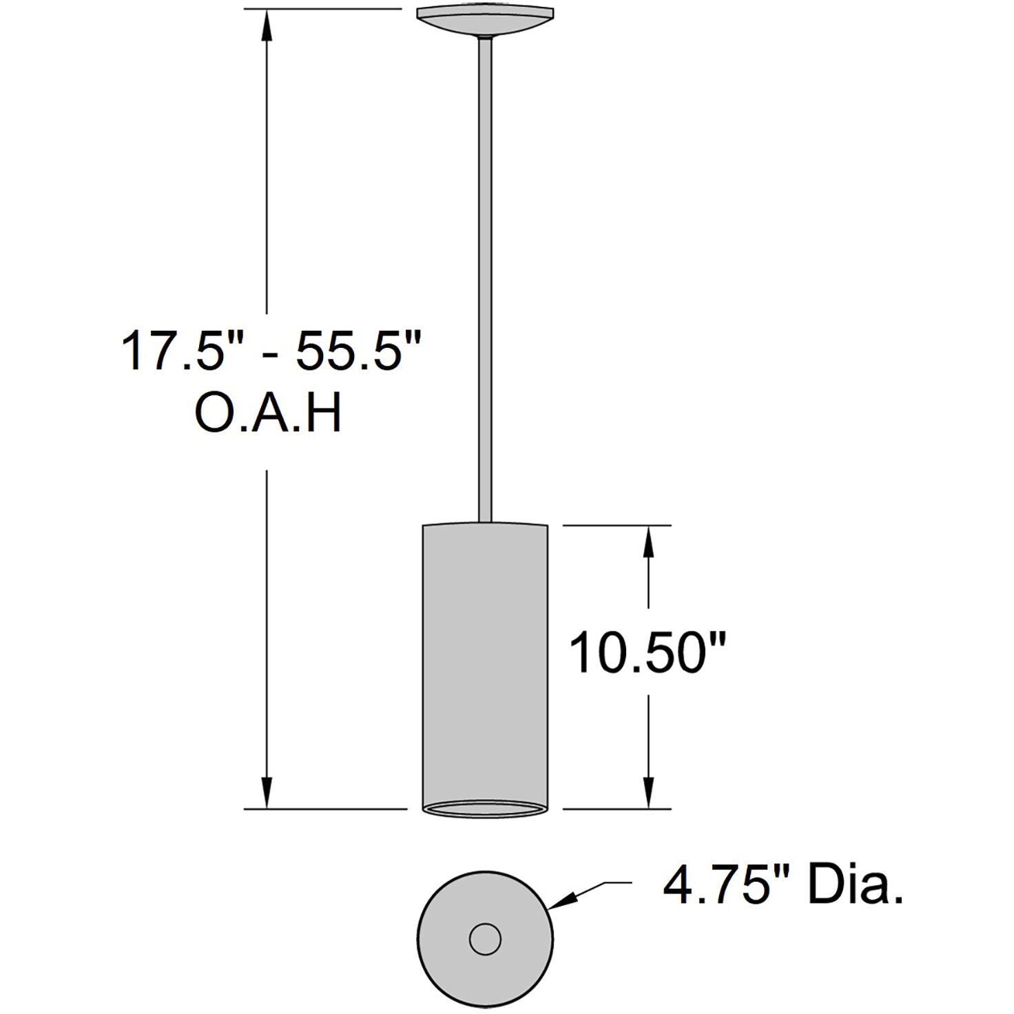 Pilson 4.75 inch Matte Black Pendant Ceiling Light