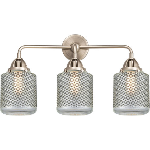 Nouveau 2 Stanton 3 Light 24 inch Black Polished Nickel Bath Vanity Light Wall Light