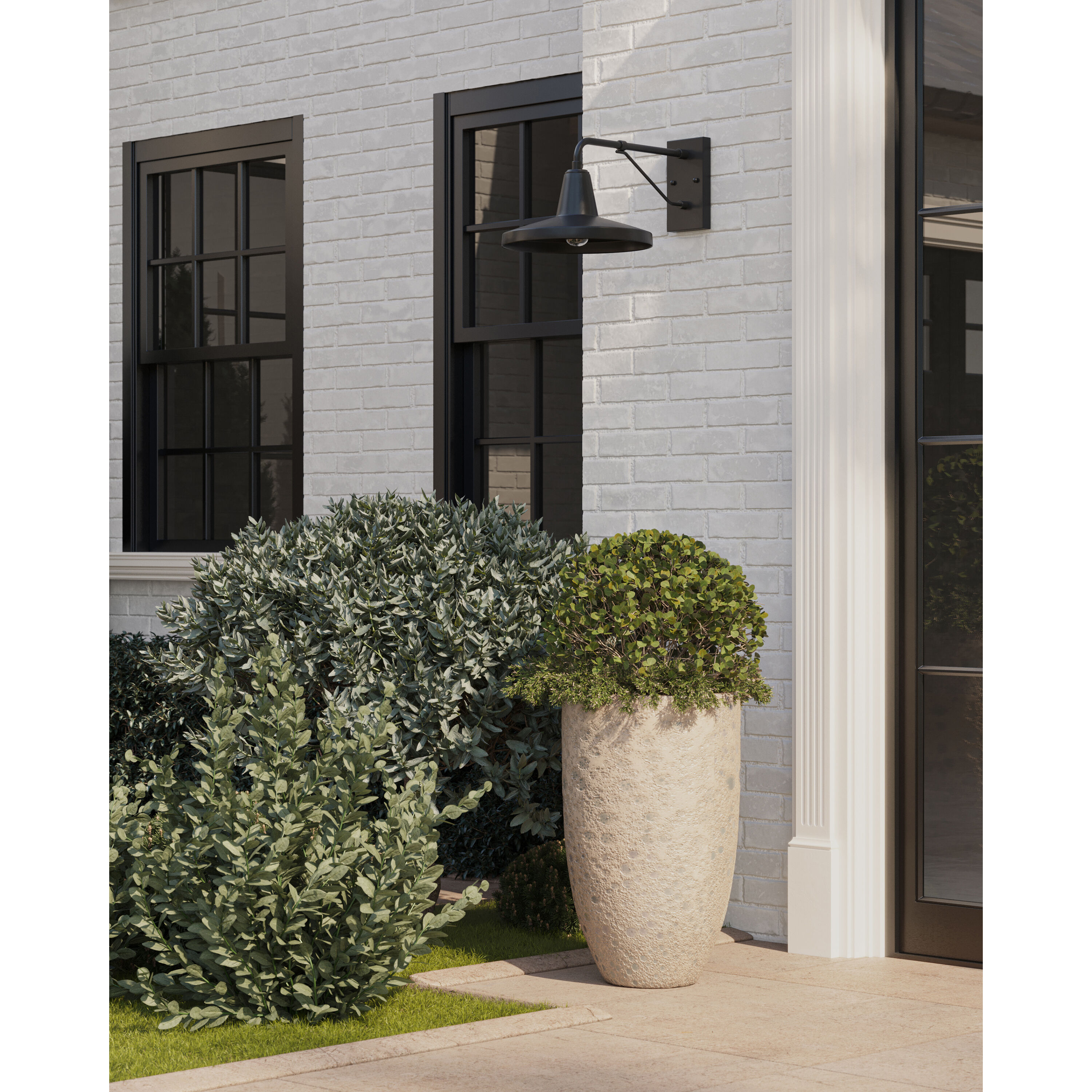 Mariner 1 Light 10.5 inch Matte Black Outdoor Wall Sconce