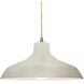 Radiance LED 13.5 inch White Crackle and Brushed Nickel Pendant Ceiling Light