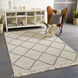 Uttar 108 X 72 inch Light Grey Rug in 6 X 9, Rectangle