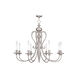 Caldwell 8 Light 35 inch Brushed Nickel Chandelier Ceiling Light
