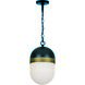 Capsule 1 Light 8 inch Matte Black and Textured Gold Pendant Ceiling Light