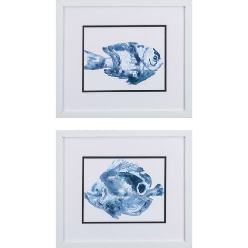 Waterside Collection Blue Framed Art