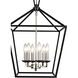 Lacey 6 Light 16 inch Polished Chrome and Black Pendant Ceiling Light