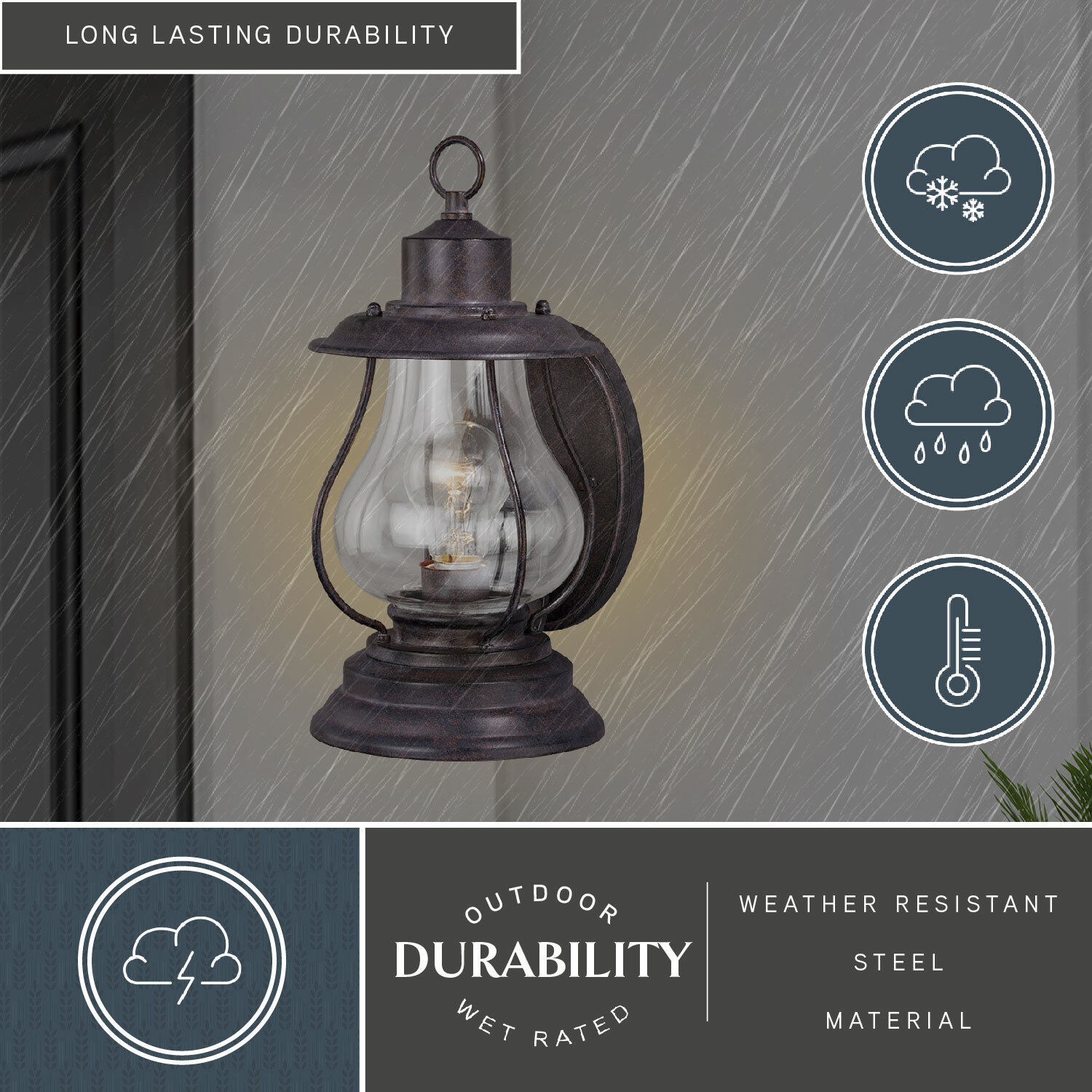 Dockside LED 12.75 inch Weathered Patina Outdoor Wall