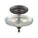 Hamlet 3 Light 15 inch Oil Rubbed Bronze Semi Flush Mount Ceiling Light