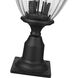Davina 3 Light 22.25 inch Black Outdoor Pier Mounted Fixture in G9