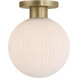 Fenton 1 Light 10 inch Legacy Brass Flush Mount Ceiling Light
