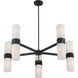 Delgada 10 Light 36 inch Dark Matte Black Chandelier Ceiling Light