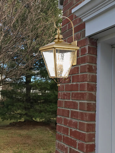 Cambridge 2 Light 22 inch Antique Brass Outdoor Wall Lantern