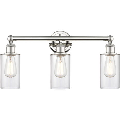 Clymer 3 Light 21.88 inch Polished Nickel Bath Vanity Light Wall Light in Clear