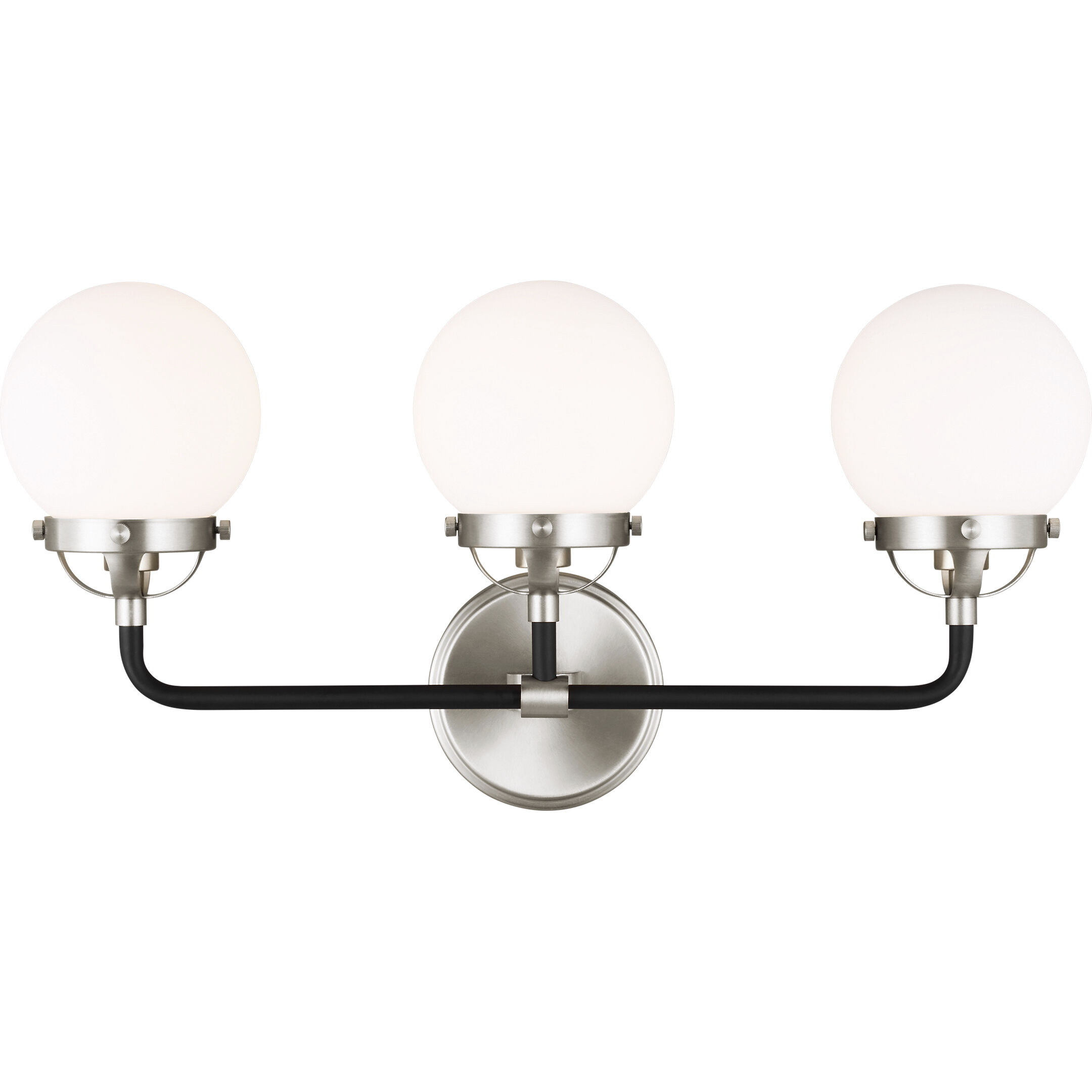 Ian K. Fowler Cafe Wall Bath Fixture Wall Light in Brushed Nickel