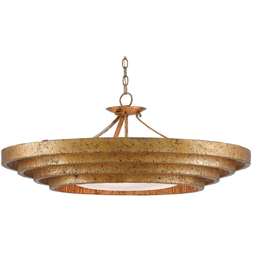Belle 3 Light 36 inch Gold Leaf Chandelier Ceiling Light, Bunny Williams Collection 