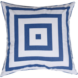 Dann Foley 24 inch Navy Blue and White Decorative Pillow