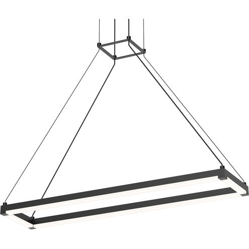 Stix Rectangle LED 30 inch Satin Black Pendant Ceiling Light