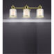 Middlebush 3 Light 24 inch Polished Brass Bath Vanity Wall Light