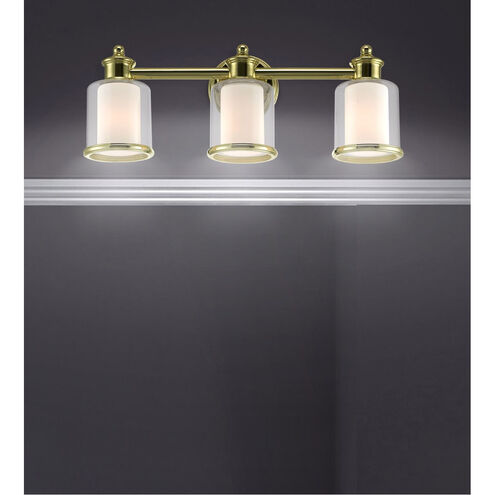 Middlebush 3 Light 24 inch Polished Brass Bath Vanity Wall Light