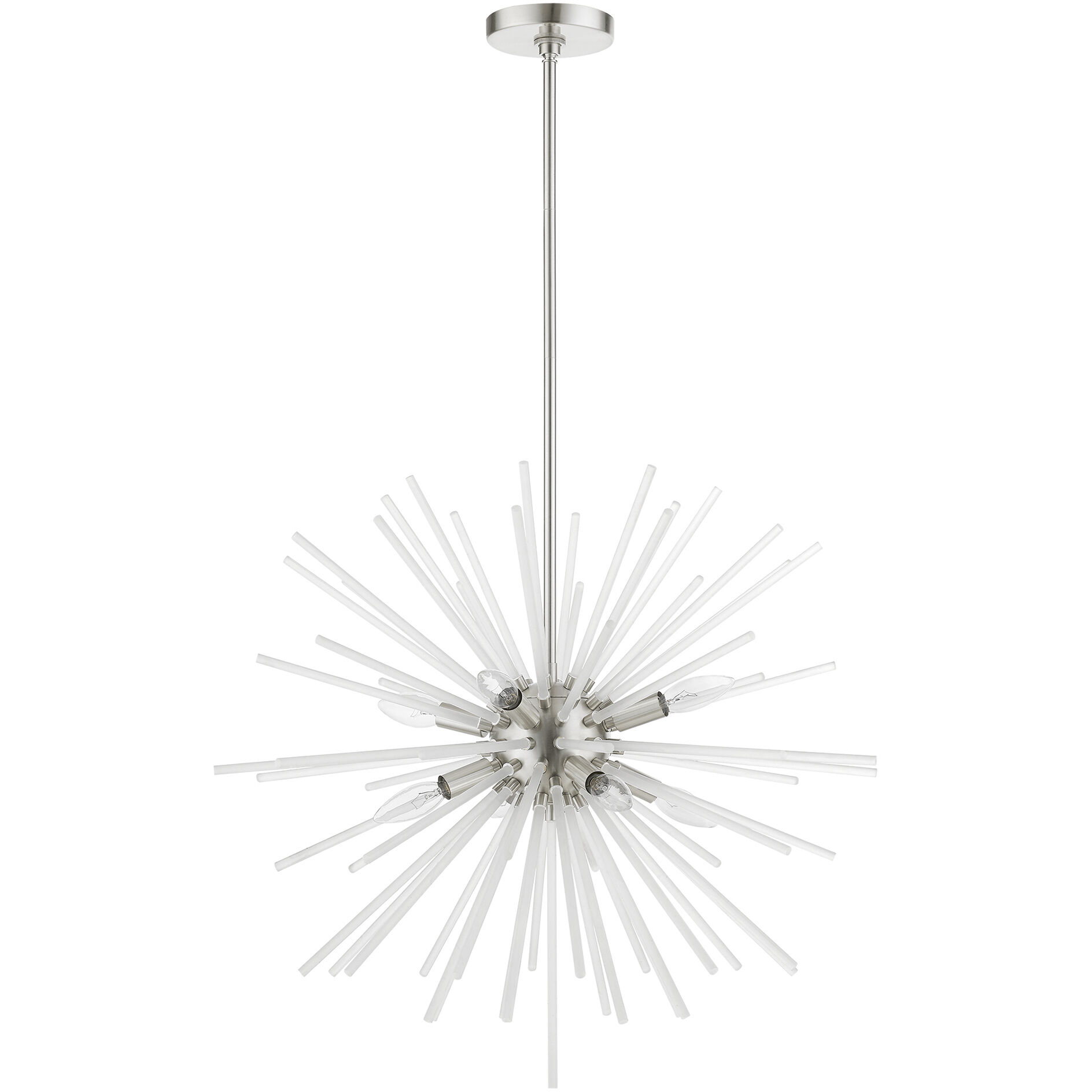 Uptown 8 Light 26 inch Brushed Nickel Pendant Chandelier Ceiling Light