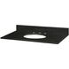 Stone Top 37 X 22 X 0.75 inch Black Vanity Top, Undermount Sink