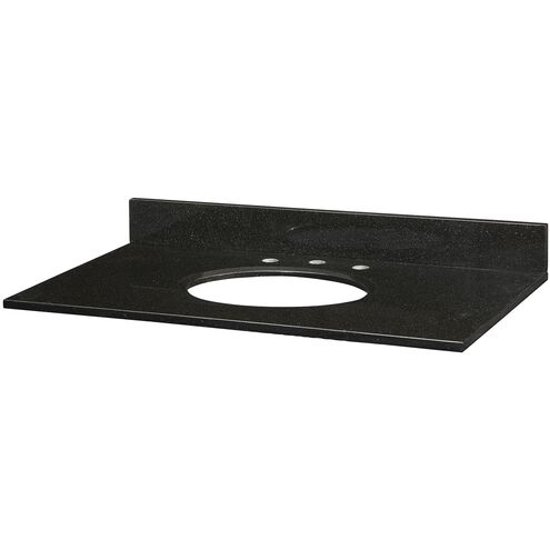 Stone Top 37 X 22 X 0.75 inch Black Vanity Top, Undermount Sink