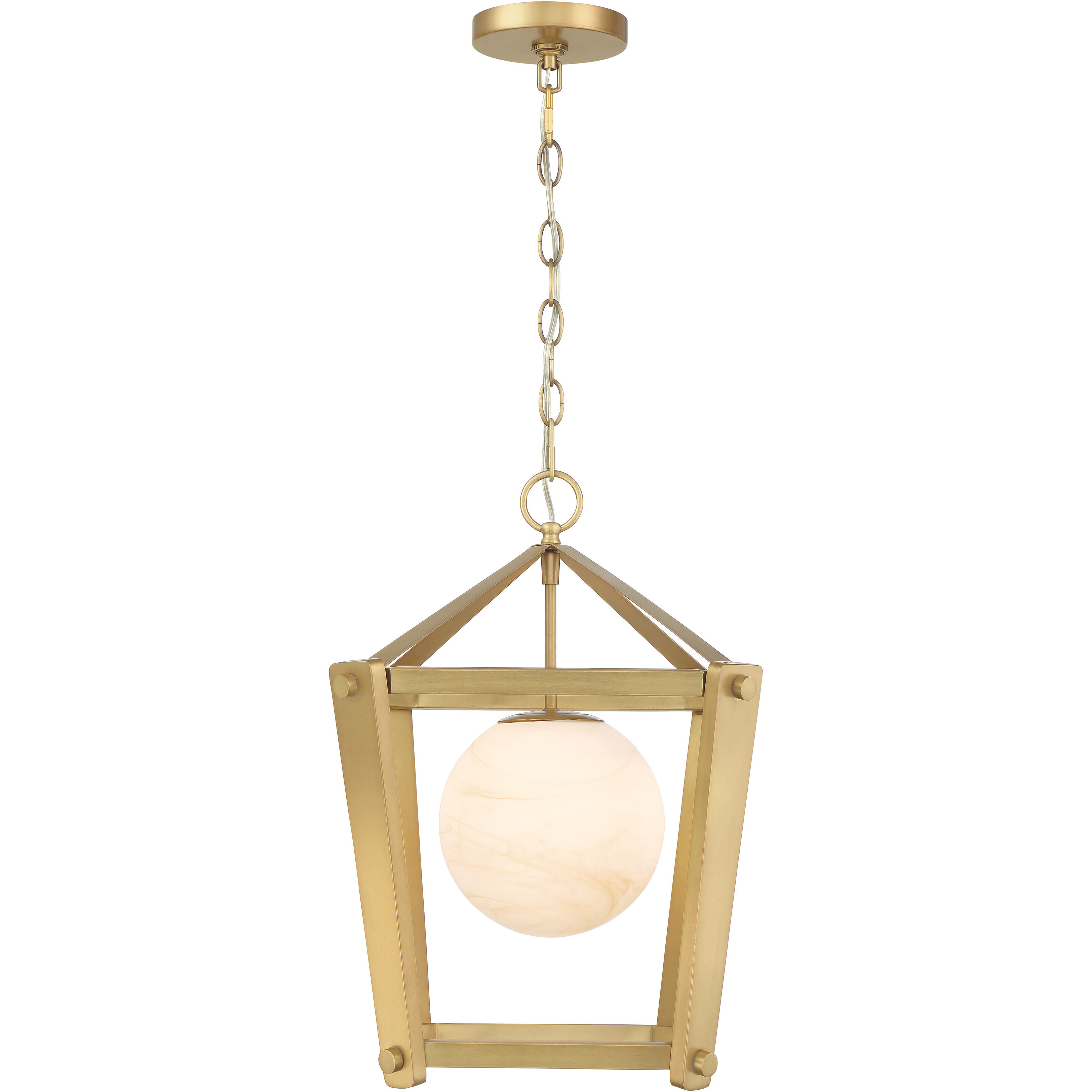 Shimmer 1 Light 13 inch Legacy Brass Pendant Ceiling Light